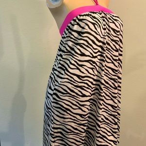 Guess swimsuit coverup summer dress zebra strip bandeau halter size S & M